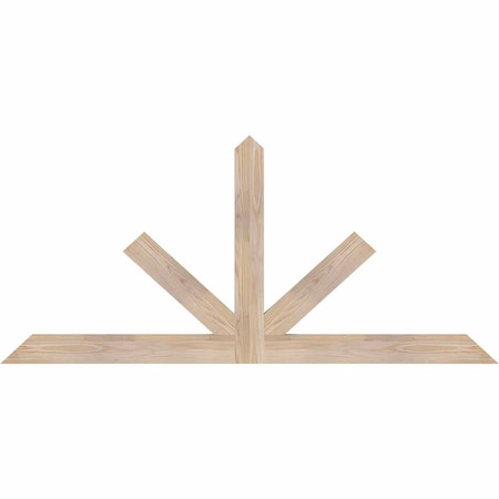 Ekena Millwork Saratoga Smooth Timber Gable Bracket, Douglas Fir, 60"W x 27"H x 1 1/2"D x 3 1/2"F, 11/12 Pitch GBW060X27X0204SAR00SDF